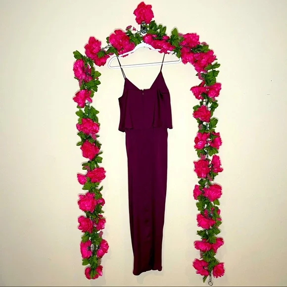 Shona Joy Luxe Cocktail Frill Dress Garnet Size 2 NEW - Picture 11 of 12